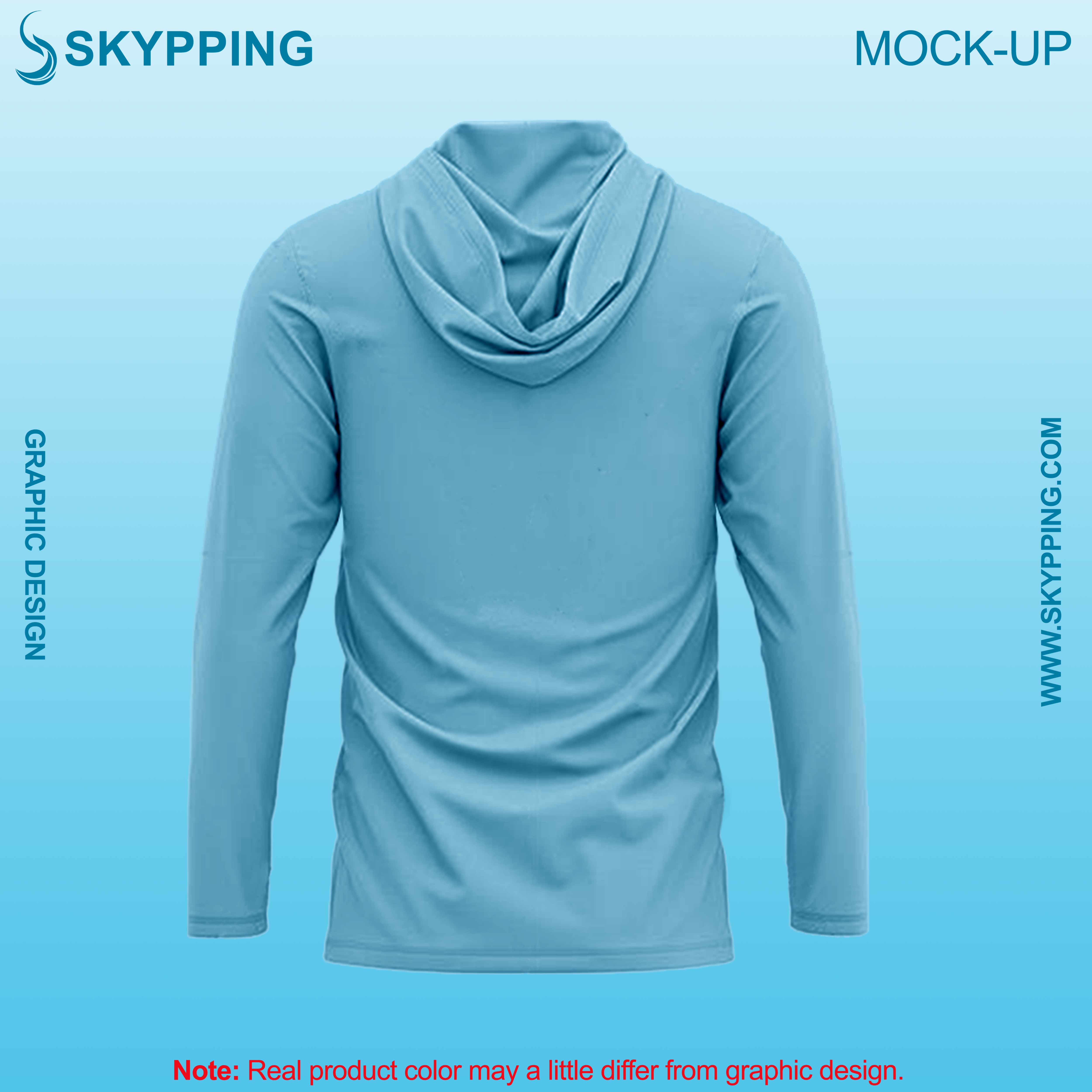 Hooded Long sleeve set-in style round neck t-shirts for men